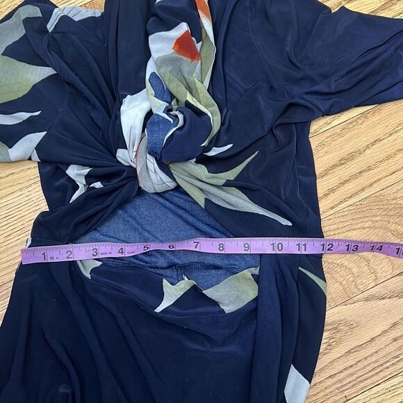 DUCCI FLORAL KNOT FRONT MAXI DRESS SIZE L - Picture 9 of 11